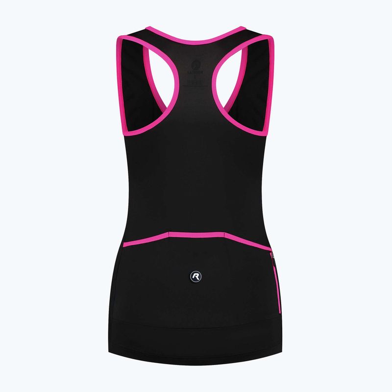 Жіноча велофутболка Rogelli Abbey Tank Top W чорна / рожева 5