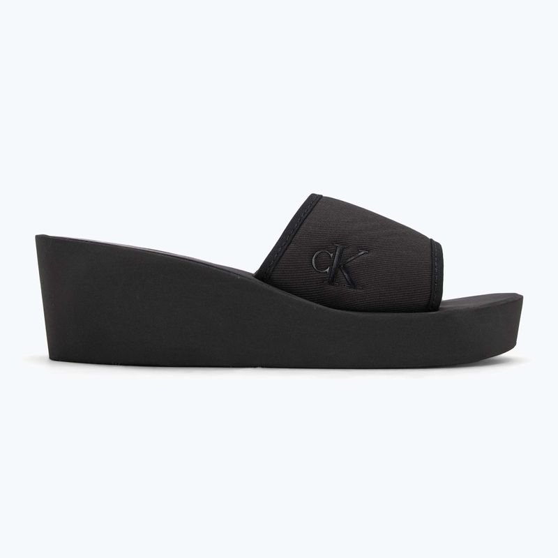 Шльопанці жіночі Calvin Klein YW0YW01725 Beach Wedge Slide Canvas triple black 2
