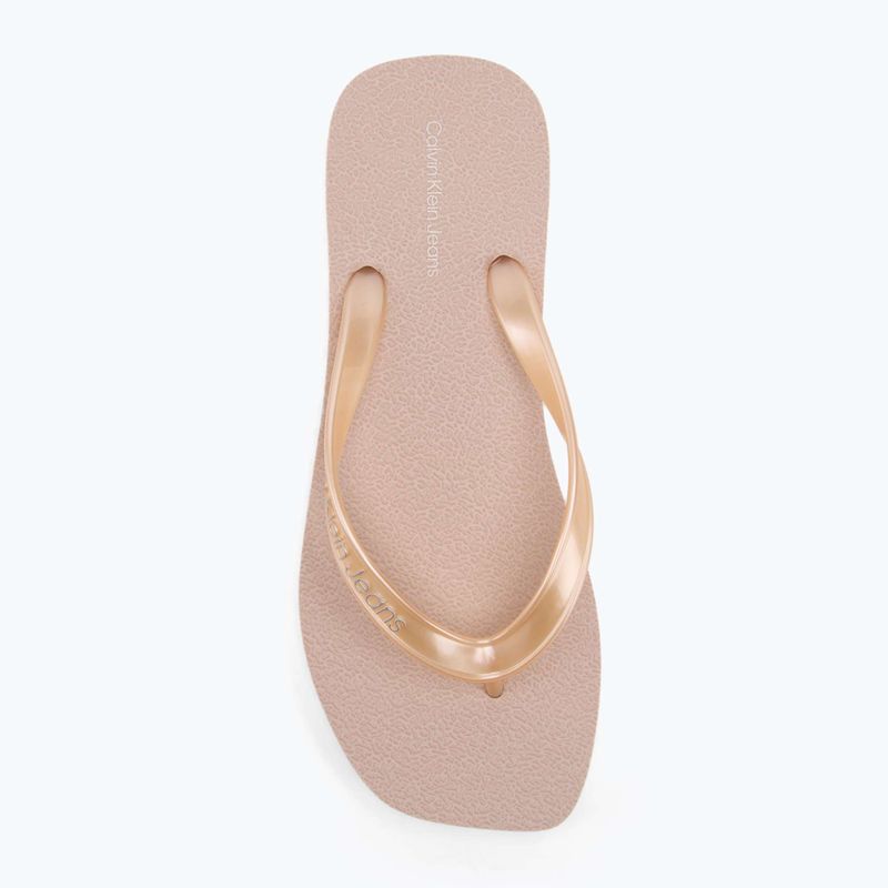 В'єтнамки жіночі Calvin Klein YW0YW01720 Thong+ Tpu Metallic whisper pink/bright white 5