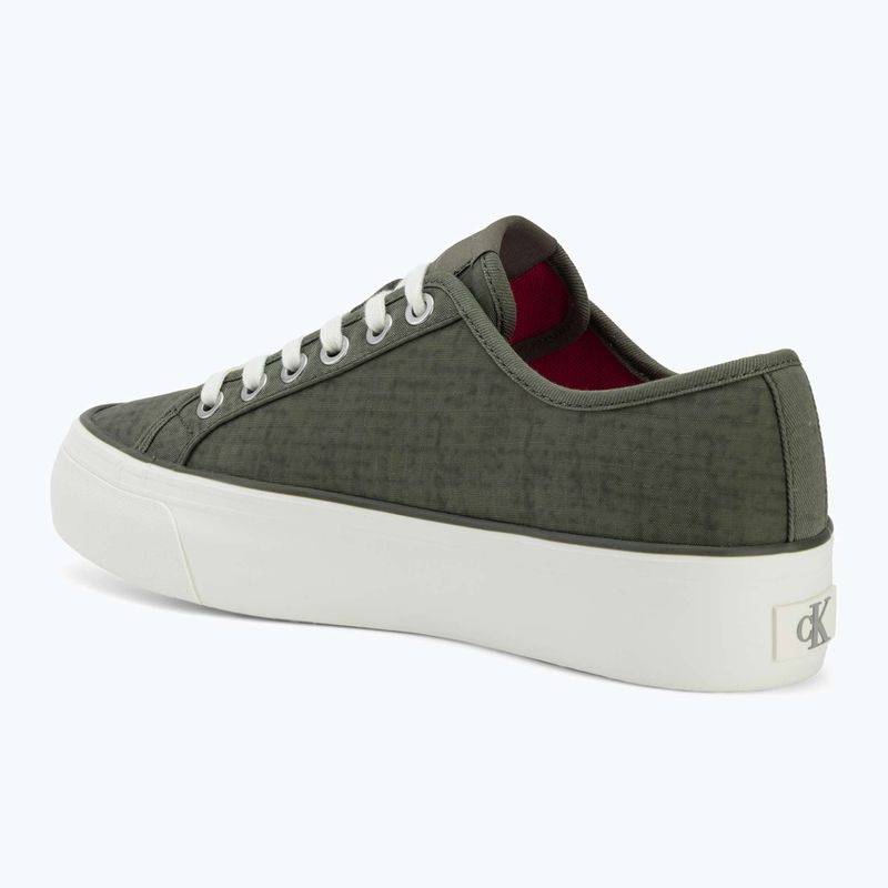 Кросівки жіночі Calvin Klein HW0HW02970 Vulc Flatf Laceup Ripst deep lichen green/pink yarrow 3