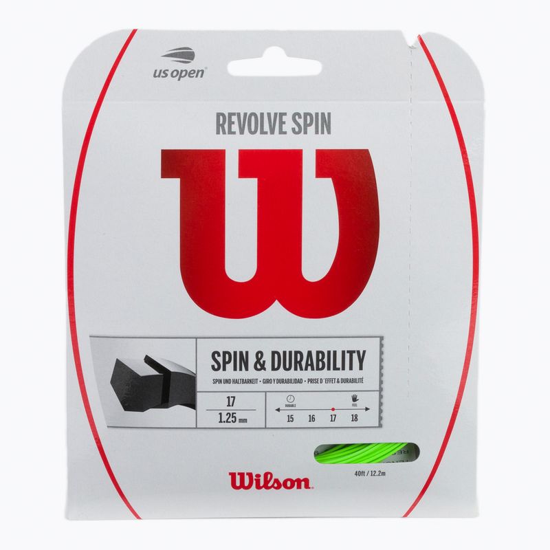Струна для тенісу Wilson Revolve Spin 17 Set 12,2 м сіра WRZ956900+
