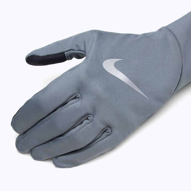Рукавички для бігу чоловічі Nike Pacer Lightweight RG smoke grey/smoke grey/silver 4
