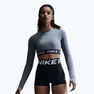 Топ для тренувань лонгслів жіночий Nike Pro 365 Dri-Fit smoke grey/heather