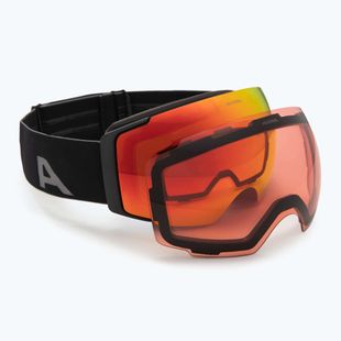 Окуляри гірськолижні Alpina Falera Mag Q-Lite black matt/red/pink