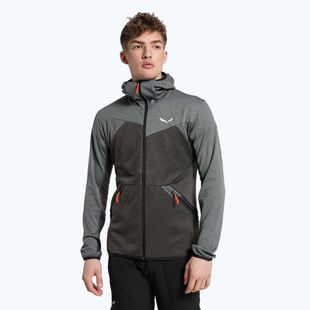 Флісова кофта чоловіча Salewa Puez Melange PL FZ Hoody сіра 00-0000027386