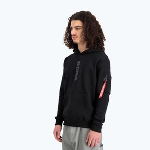 Кофта чоловіча Alpha Industries Puff Print Hoodie black