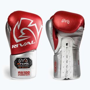 Рукавиці боксерські Rival RS100 Professional red/silver