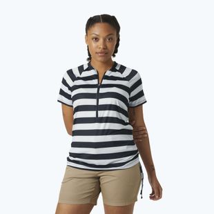 Жіноча футболка Helly Hansen Siren 1/2 Zip темно-синя смужка