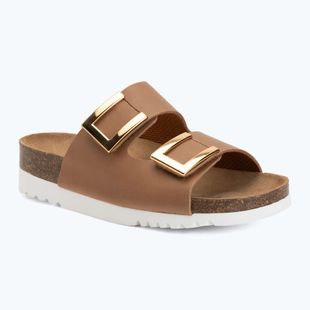 Жіночі шльопанці Scholl Montery 2 Straps Ad Med cognac