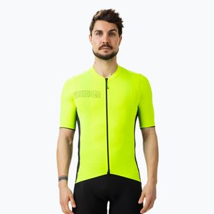 Велофутболка чоловіча Alé Maglia MC Color Block fluorescent yellow