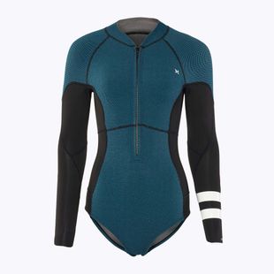 Жіночий гідрокостюм Hurley Advant Texture 2/2 мм Springsuit чорний/блакитний